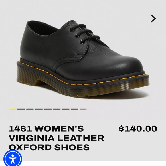 Dr Martens’s 1461 women’s Virginia leather Oxford shoes - Picture 1 of 3